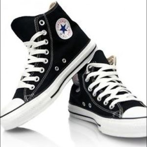 Black high top converse