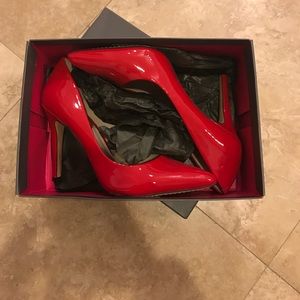 Vince Camuto Red Patent Leather Pumps