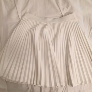 White Pleated Skirt