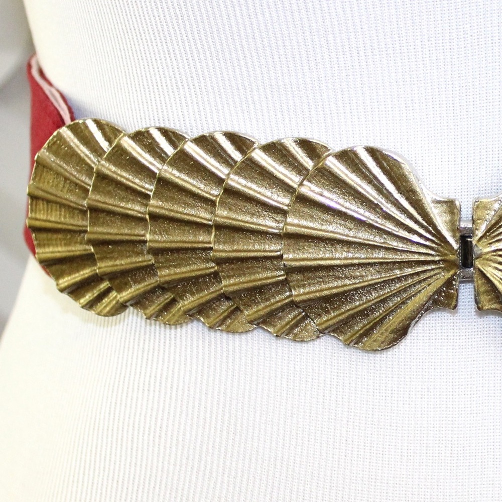 SOLD VTG Princess Mimi d Ni SeaShell Belt Buckle - Picture 1 of 6