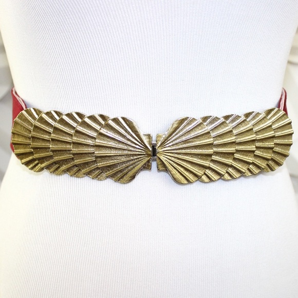 SOLD VTG Princess Mimi d Ni SeaShell Belt Buckle - Picture 2 of 6