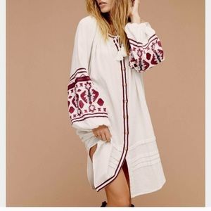 Free People In The Clear Embroidered Dress Medium