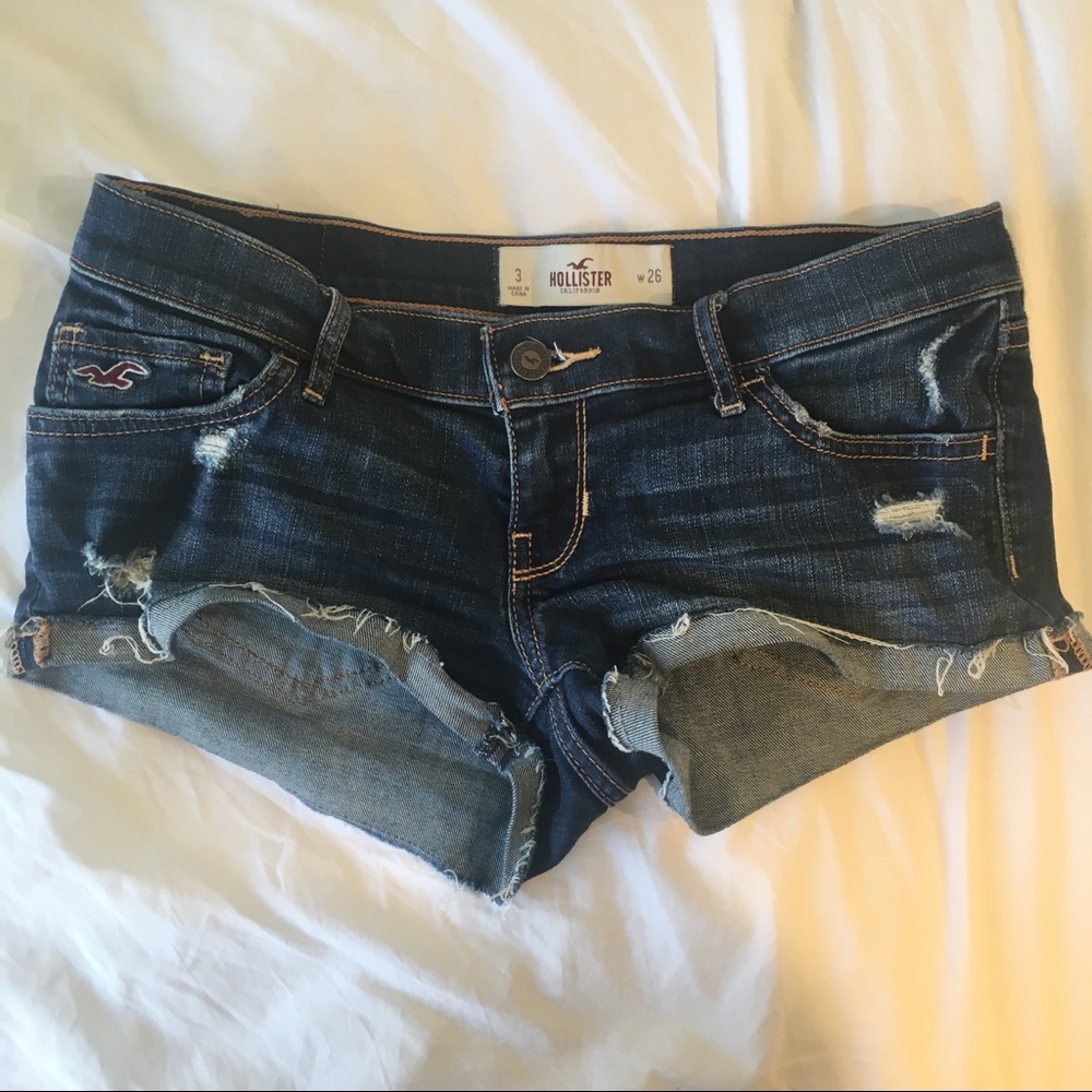 Hollister distressed jean shorts