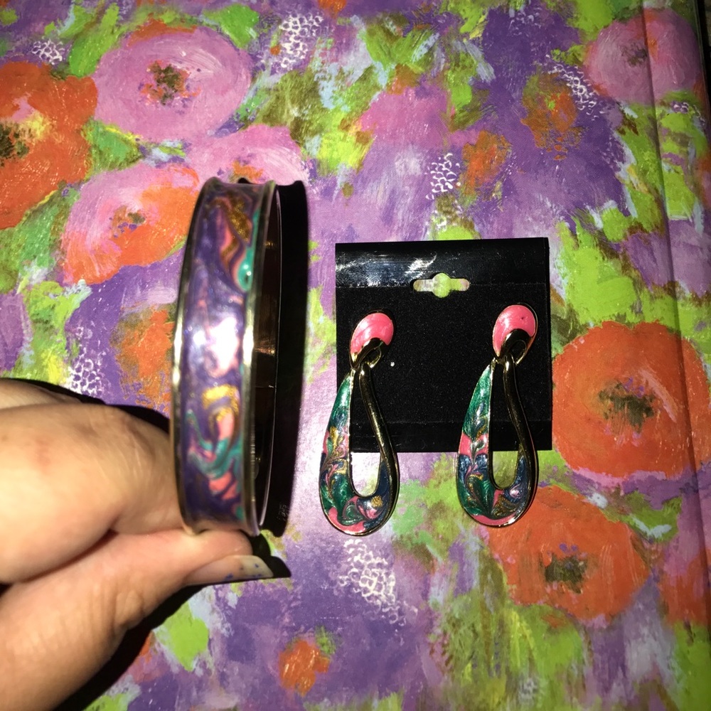 Bracelet and earrings set homemade