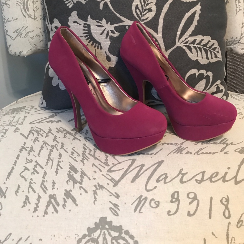 Berry pink heels