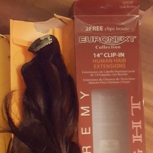 Euronext 14 inch clip-in human hair extensions