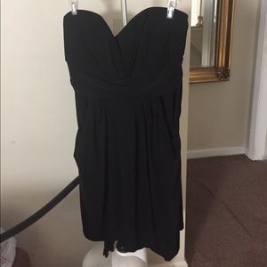 Black strapless dress