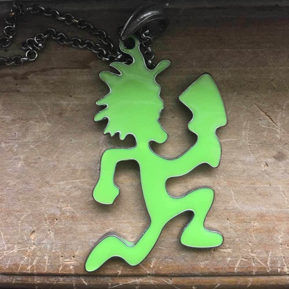 Green Hatchet Man Necklace