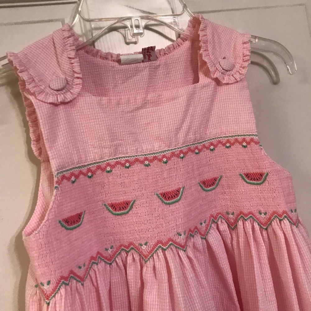 Orient Expressed Smocked dress, size 7🍉