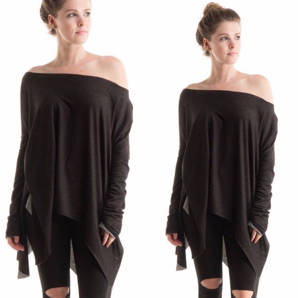 Off Shoulder Asymmetrical Hem Tunic