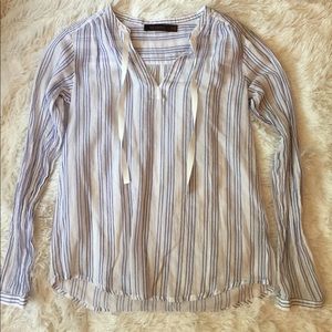 THE LIMITED white and blue summer beach shirt