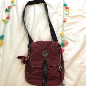 Kipling burgundy crossbody bag. NEW.