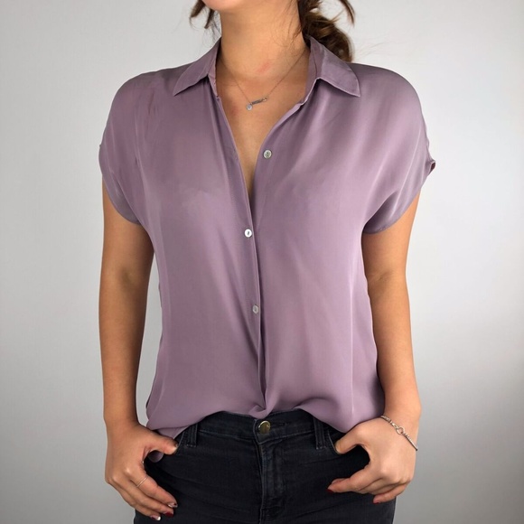 Tangerine Purple Silk Blouse NWT $169 - Picture 2 of 8