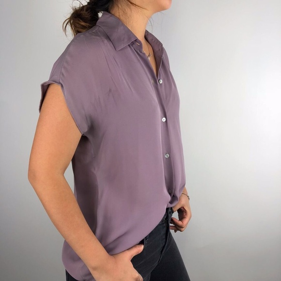 Tangerine Purple Silk Blouse NWT $169 - Picture 3 of 8
