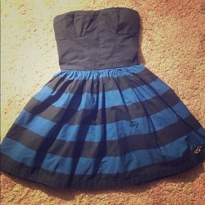 Hollister black Blue Striped Dress