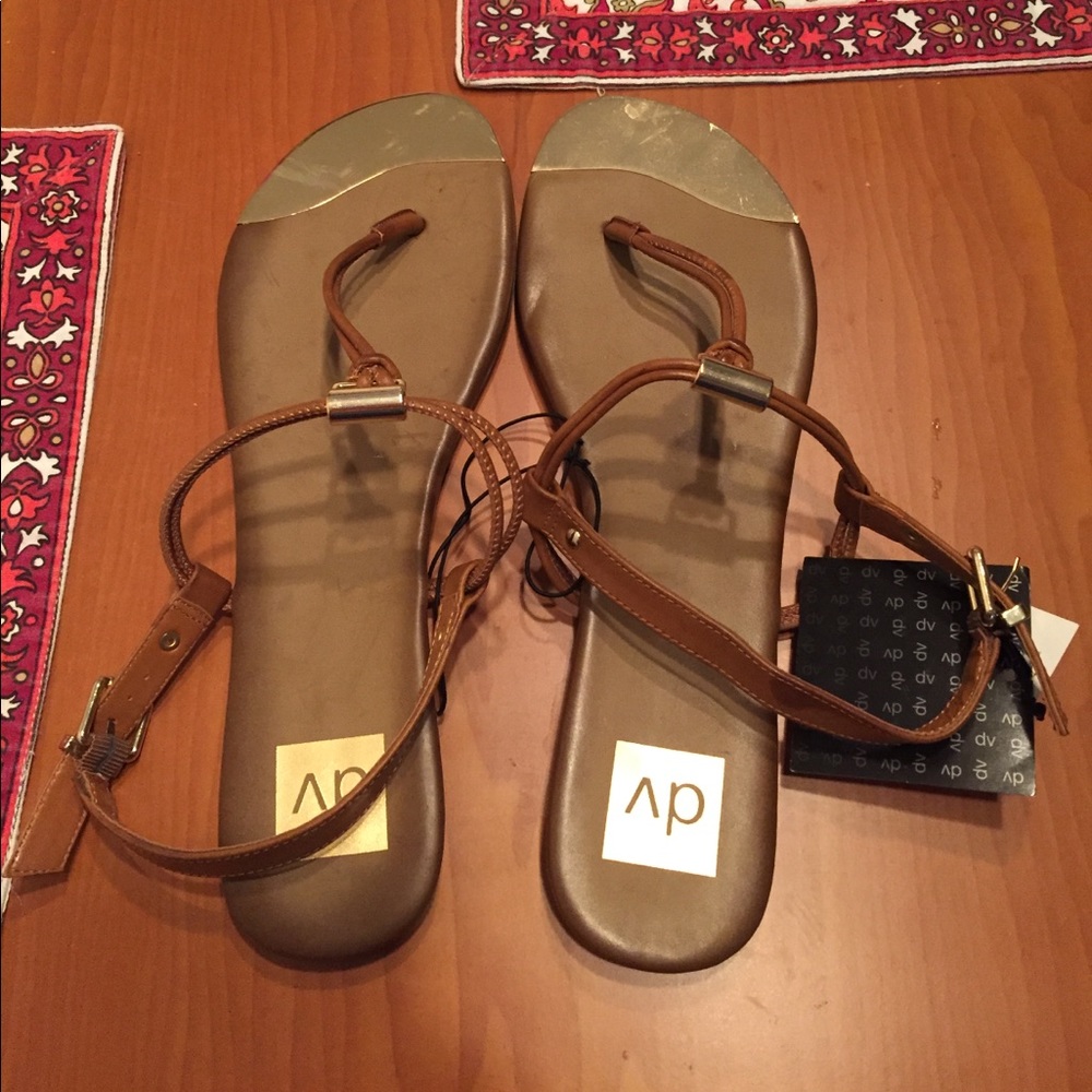 Brown and gold Dolce Vita sandals