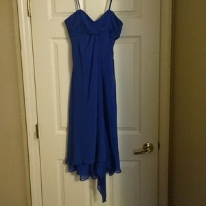 Blue bridesmaids dress by David's Bridal