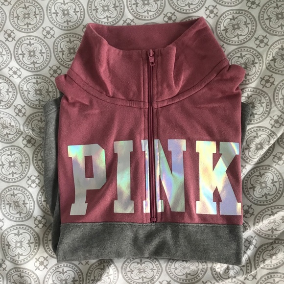 PINK Victoria's Secret Sweaters - PINK quarter zip pullover