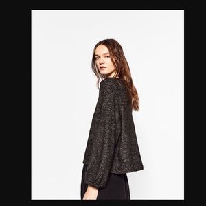 Dark gray sparkly long sleeve