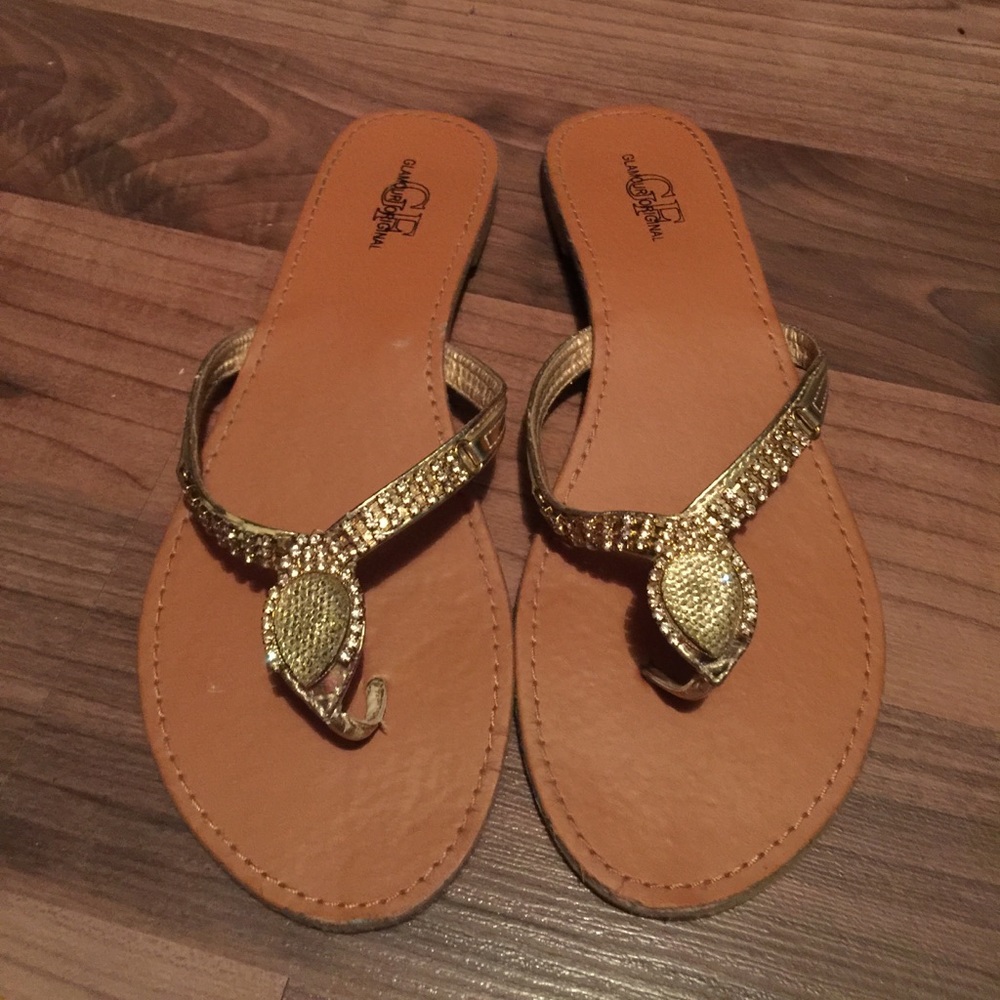 Gold sandals