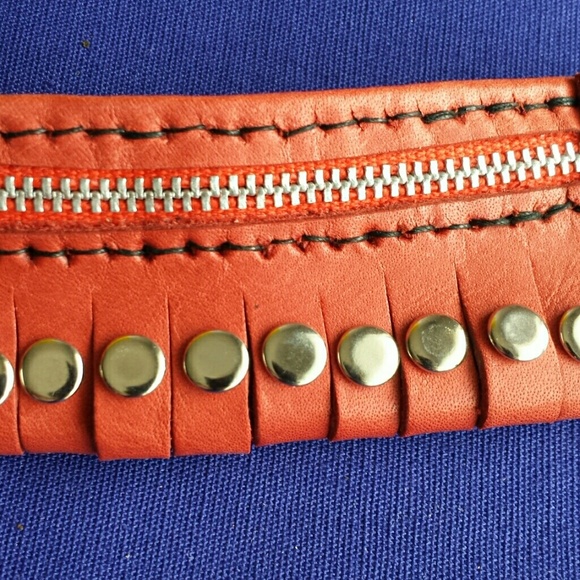 *BUNDLE ONLY* Handmade Brick Red Leather Cuff - Picture 5 of 5