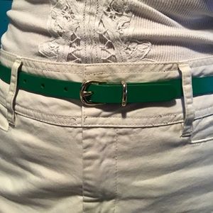 Green JCrew skinny belt