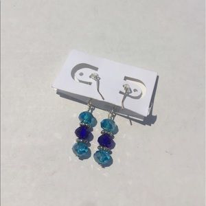 NWT Blue Gem Dangle Earrings