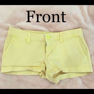 Pastel yellow mossimo shorts size: 1 juniors