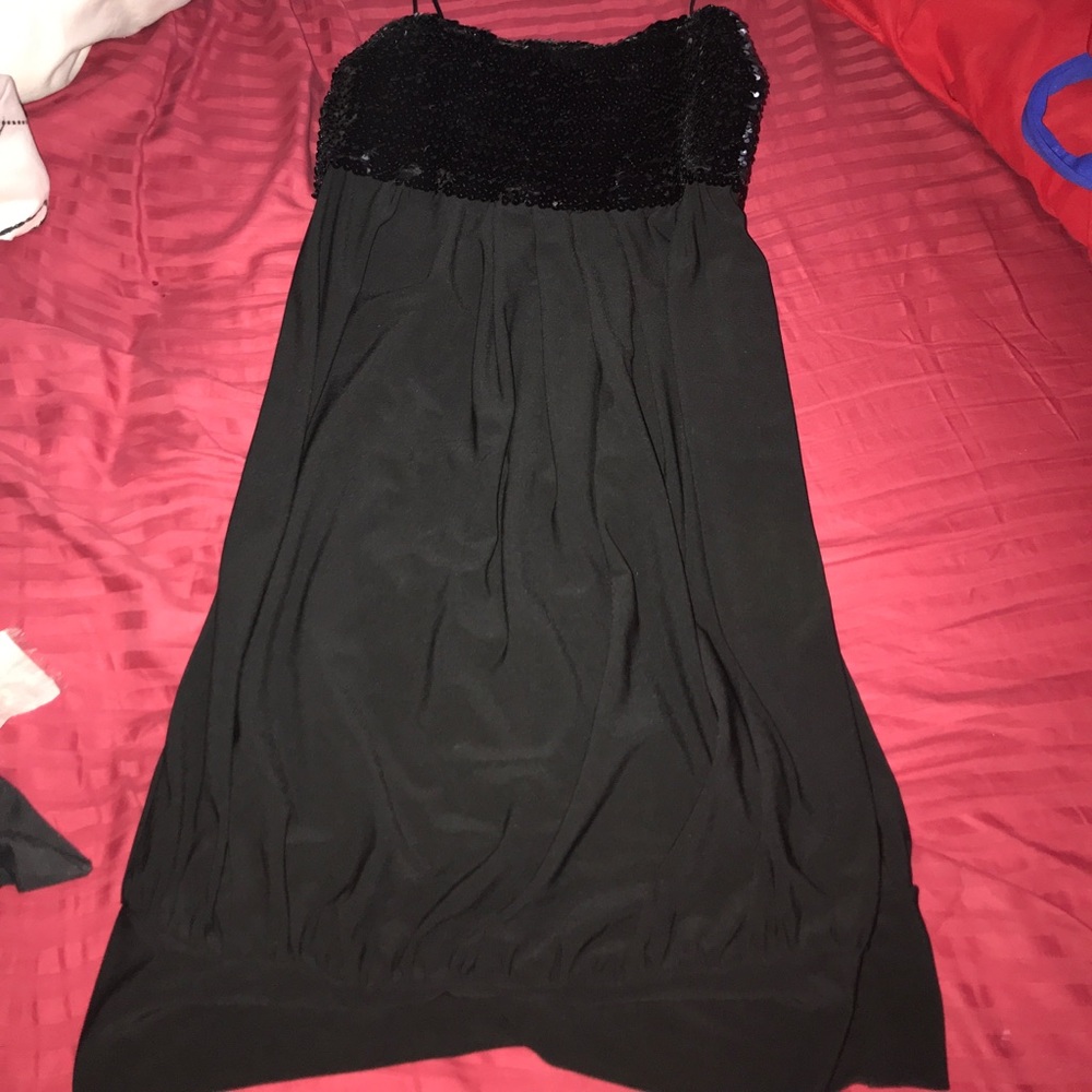 Sparkle black dress mini