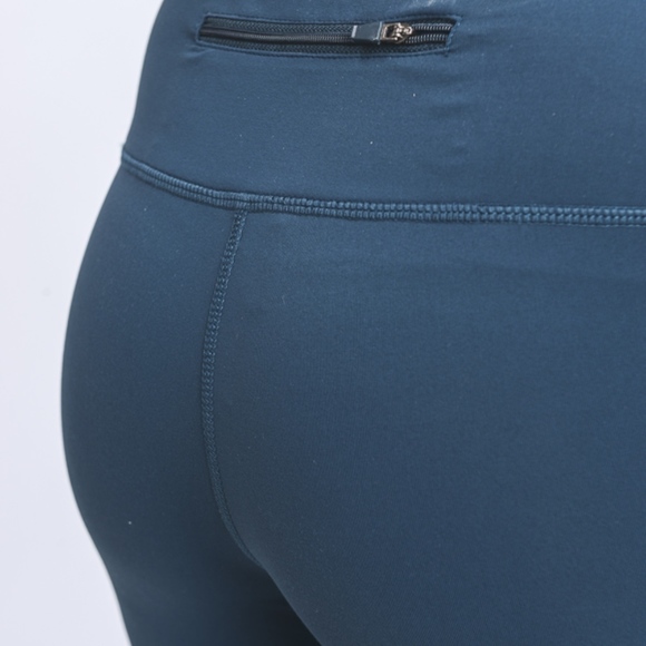 Deep Blue Mesh Active Leggings - Picture 2 of 3