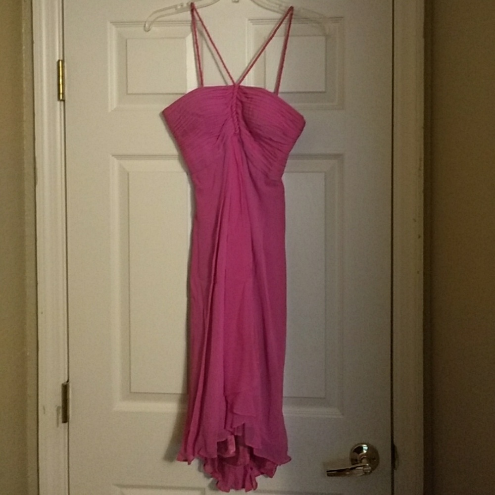 Pink chiffon dress