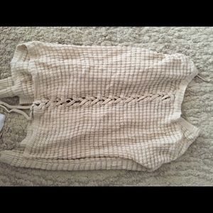 Tan cardigan sweater