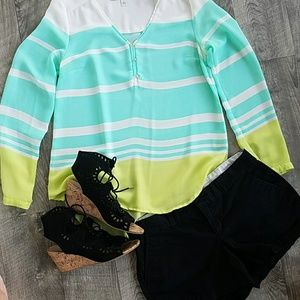 LC Lauren Conrad//  Sheer blouse