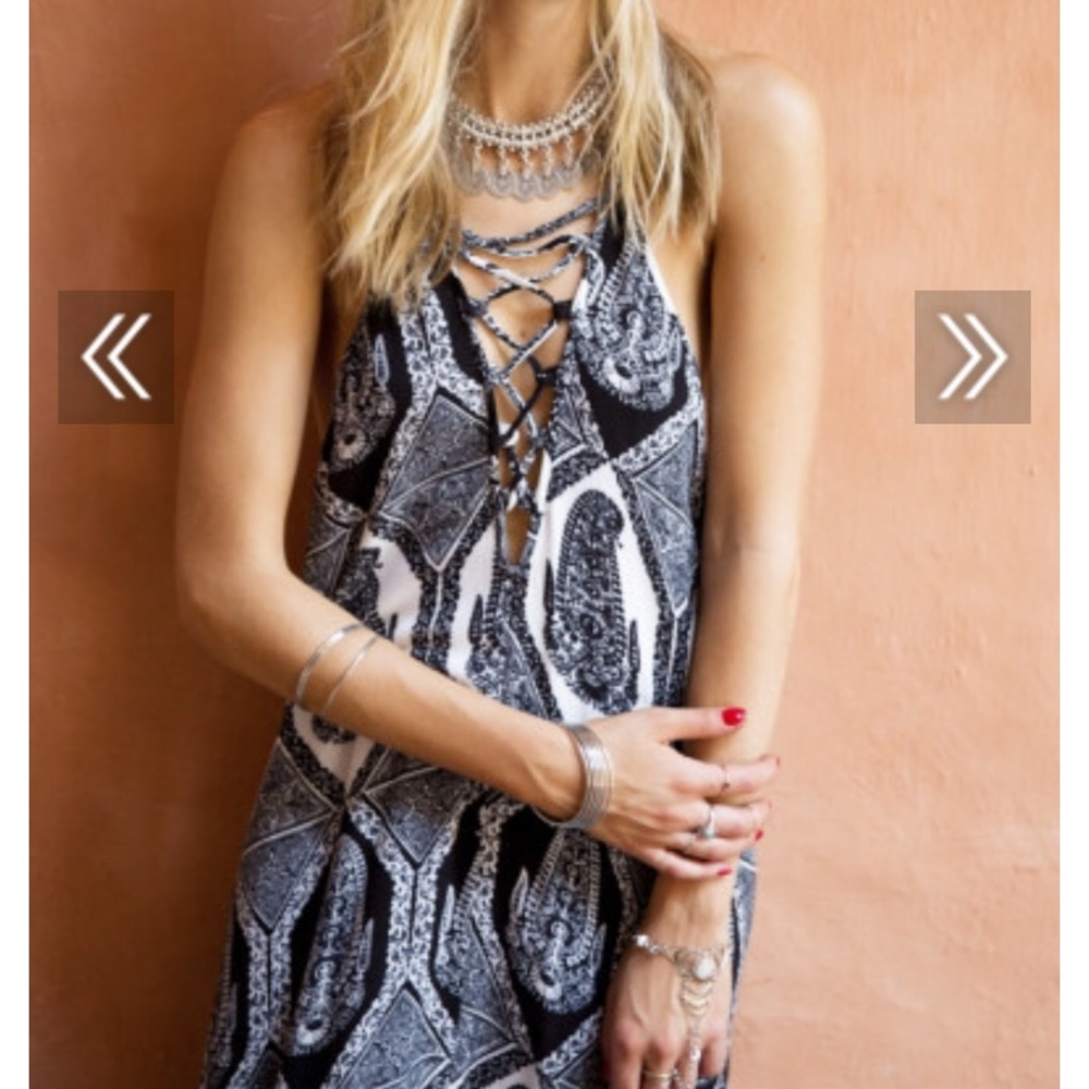 Mumu Logan Lace Up Maxi