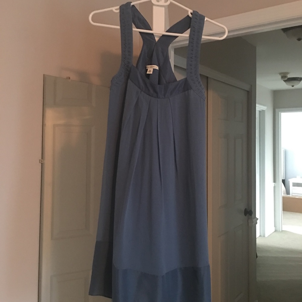 Banana Republic dusty blue trapeze dress