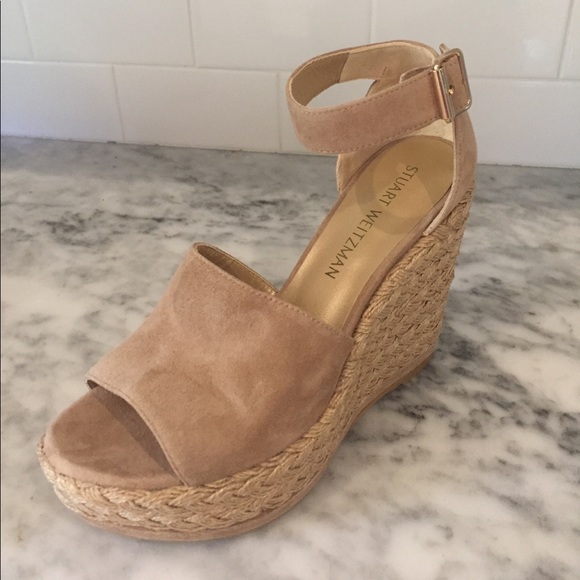 Stuart Weitzman Sohojute Mojave Suede Wedge - Picture 2 of 6