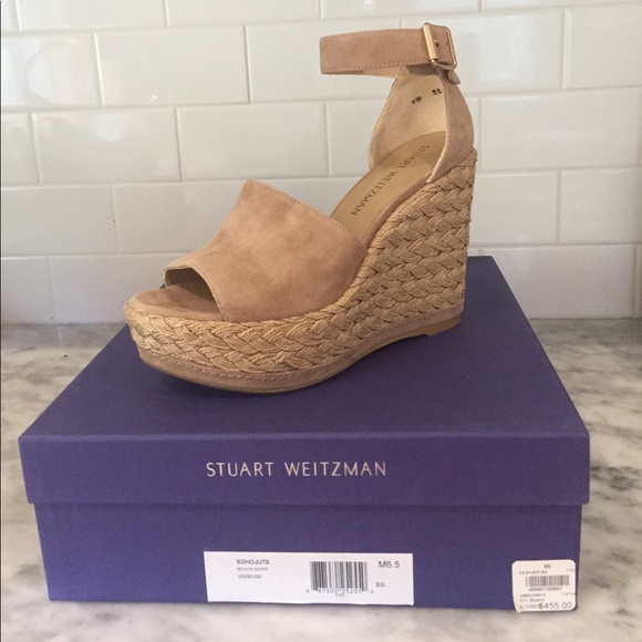 Stuart Weitzman Sohojute Mojave Suede Wedge - Picture 6 of 6