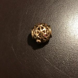 14k pandora charm with garnet