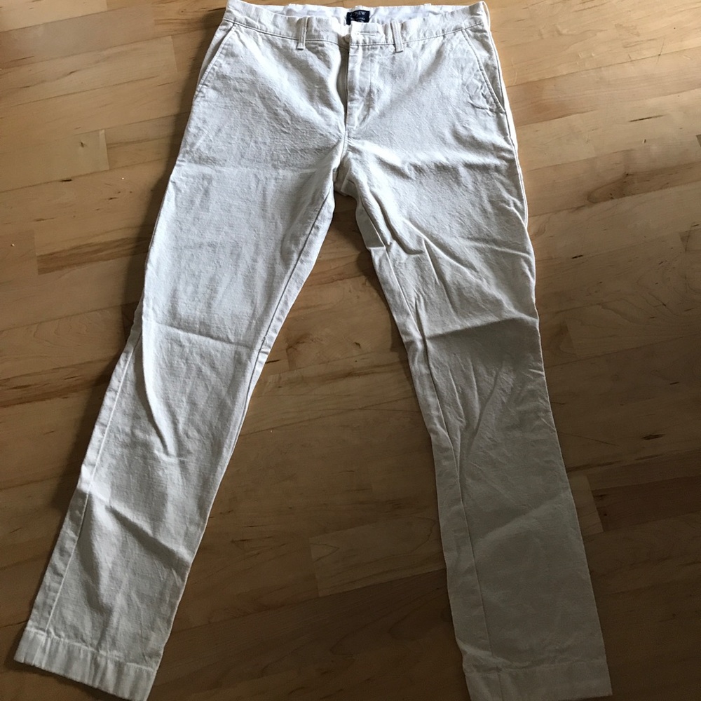 31x30 J-Crew Off-White Canvas Khakis