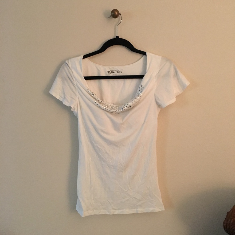 VS White bra top stretch fabric