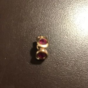 14k pandora spacer with Ruby's