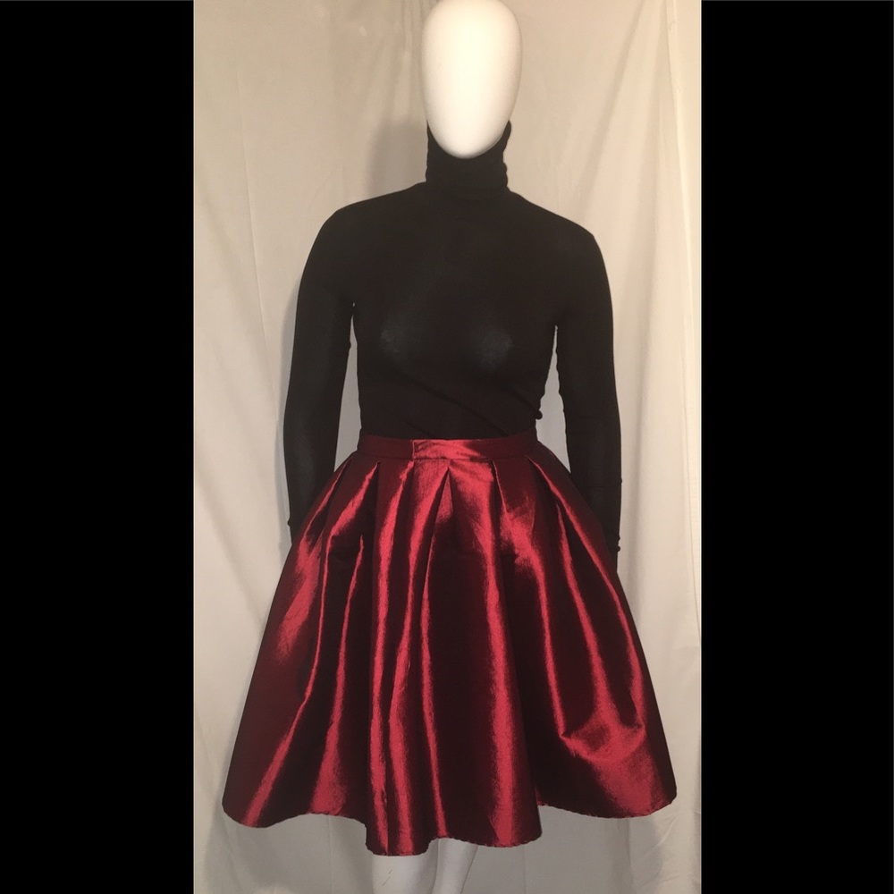 Burgundy Taffeta Skirts $90 for 6 (S,M,L)