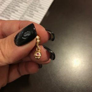 14k pandora rose charm with ruby