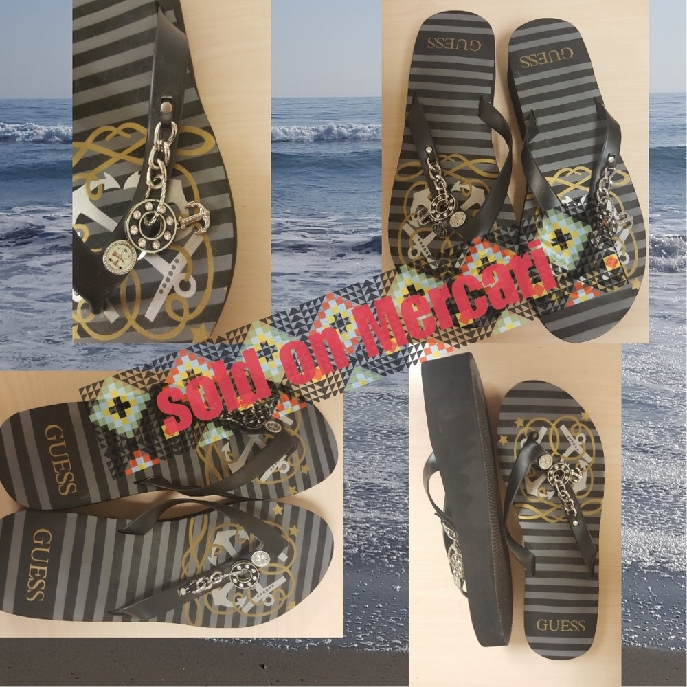 Nautical GUESS flip flops size 10