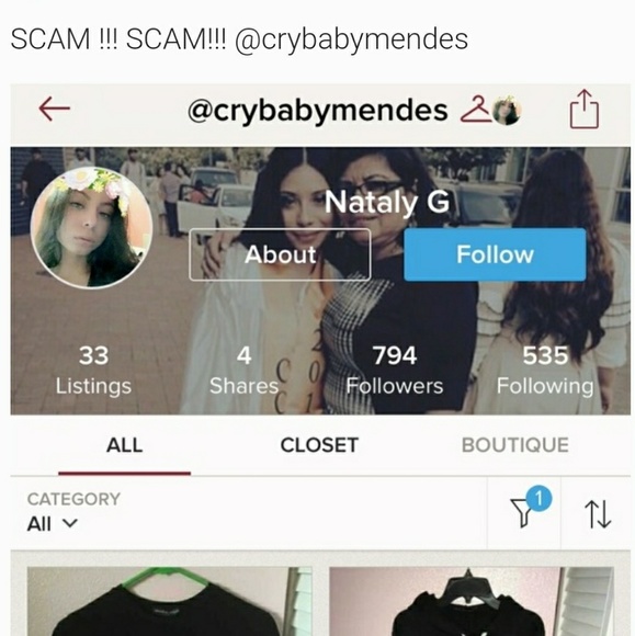 "CRYBABYMENDES" SCAMMER INFO👆 @KAYMACKENZIE - Picture 2 of 6