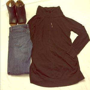 Black cowl neck MATERNITY lightweight sweatshirt