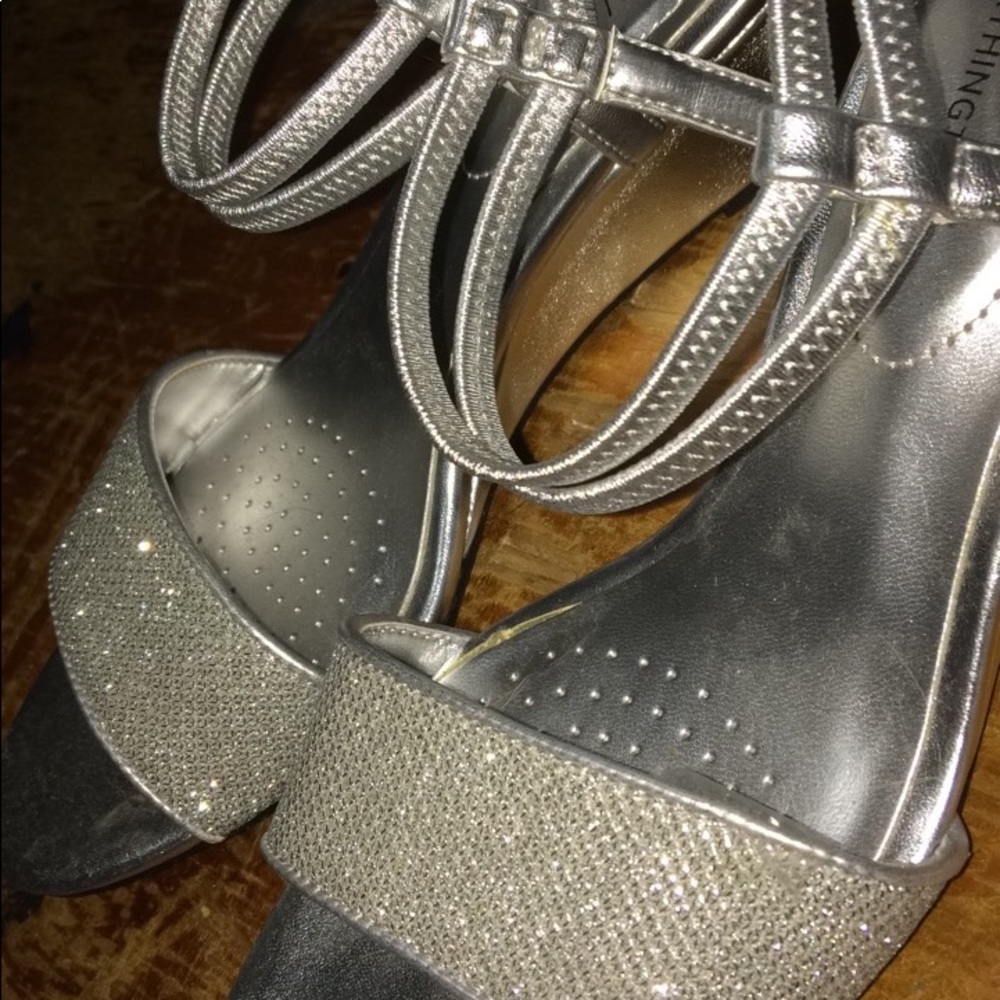 Sparkly Silver Heels