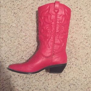 Red cowboy boots size 8 women's