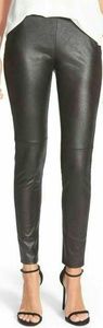 FREE PEOPLE Faux Leather Leggings with zip Ankle