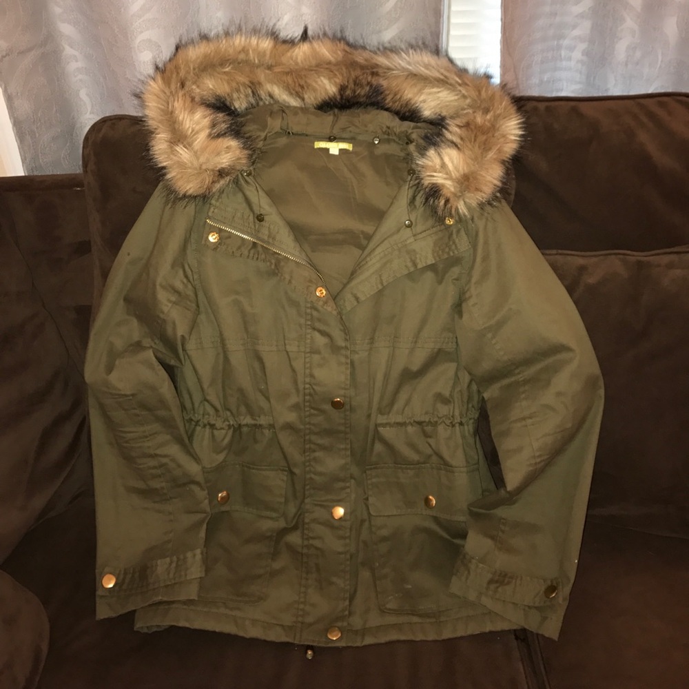 Gianni Bini Piper Faux-Fur-Hood Jacket